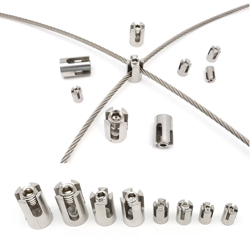 Description Picture 4 of itemSteel Wire Rope Cross Fixed Lock Cable Buckle Clamps 304 Stainless Steel Material Nut & Bolt Sets Size M2 to M8