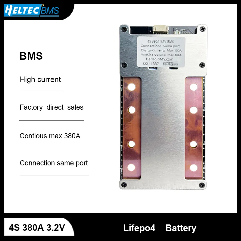 

Whosesale Heltec 12V Lifepo4 BMS 4S Balance 380A 18650 Lifepo4 Battery Protection Board for 3500W Energy storage/car start