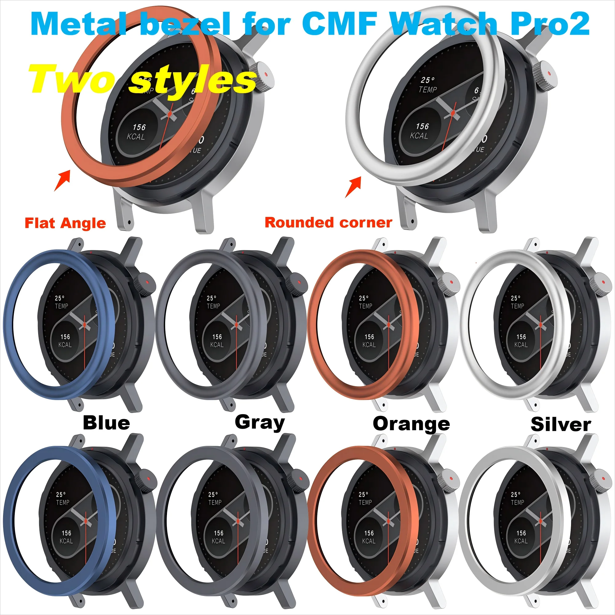 Sleek Metal Bezel with Rounded Corners