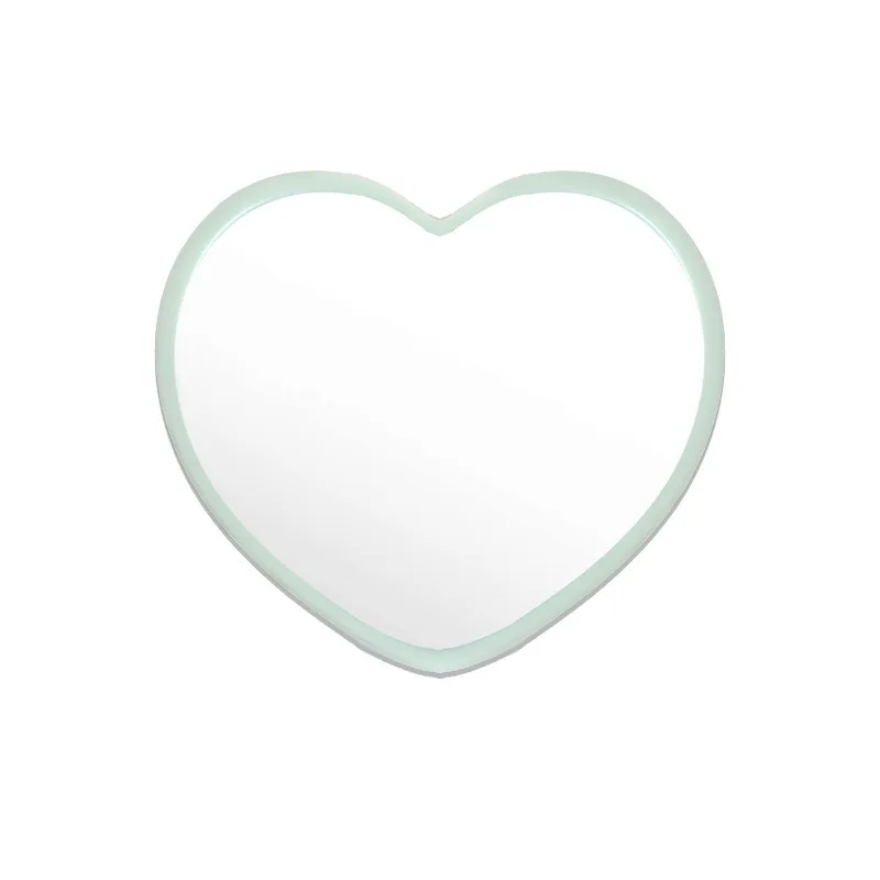 Heart Shaped Portable Mirror with Simple Design, Compact and Lightweight, Suitable for Travel, Home Decoration, Wedding Gifts
