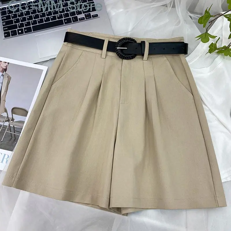 new Suits Shorts for Women Summer Korean Fashion Baggy Straight Casual Cargo Shorts Office Ladies Knee Length Shorts