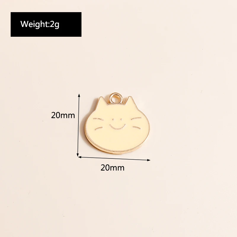 Leslie 10 Stück Emaille Tier Charms Bär Pinguin Fisch Kaninchen Katze Anhänger für Schmuckherstellung DIY Halskette Ohrring Schmucksuche – Detail 13
