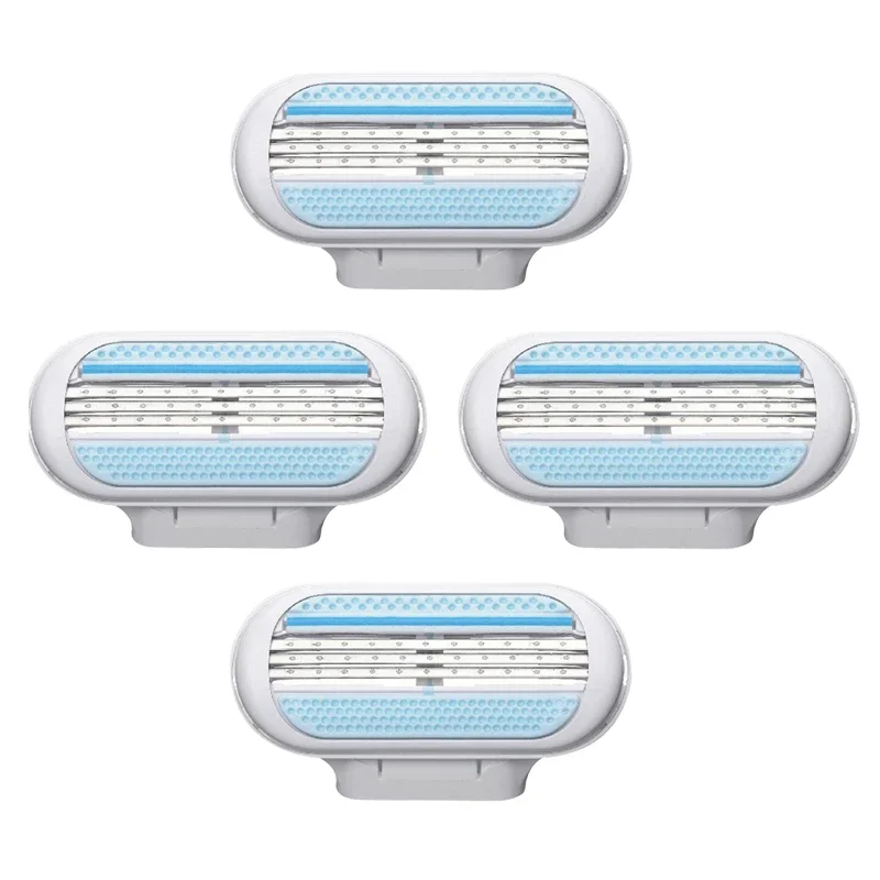 4-20Pcs Shaving Blades For Women Safety Sharpener razor For Razor Blade 3-Layer Replacement Head For Beauty Hair Removal Blades