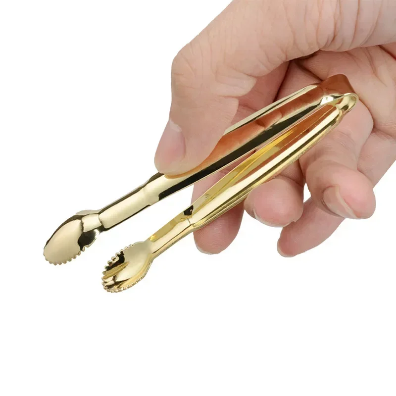 Stainless Steel Tongs Tea Bag Tongs Coffee Sugar Clip Stainless Steel Tweezer Mini Clamp Tong Clips Coffee Little Tea Clips Hot Kitchen Bar Tool Supply 1pc