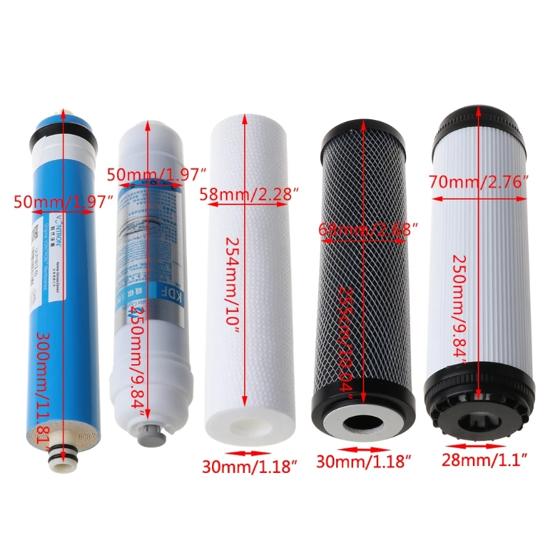 10" Five-stage Reverse Osmosis Filter Set Water Purifier Cartridge