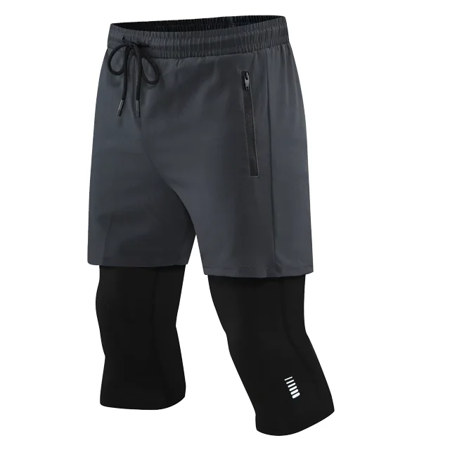 جديد الرجال تشغيل بنطلون 2 في 1 طبقة مزدوجة بانت ض...