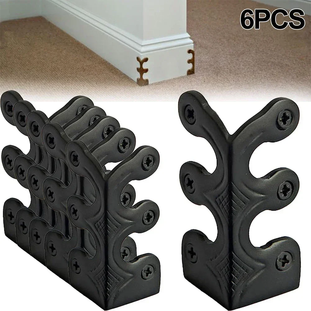 Baseboard Corner Protectors, Decorative Baseboard Shield, Vintage Solid Brass Skirting Protectors Solid Brass Skirting Board Corner Protectors Bronze 1