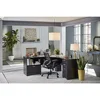 L-Shaped Corner Desk with 4 Drawers and Cord Management Espresso Finish & Alloy Steel Base 1