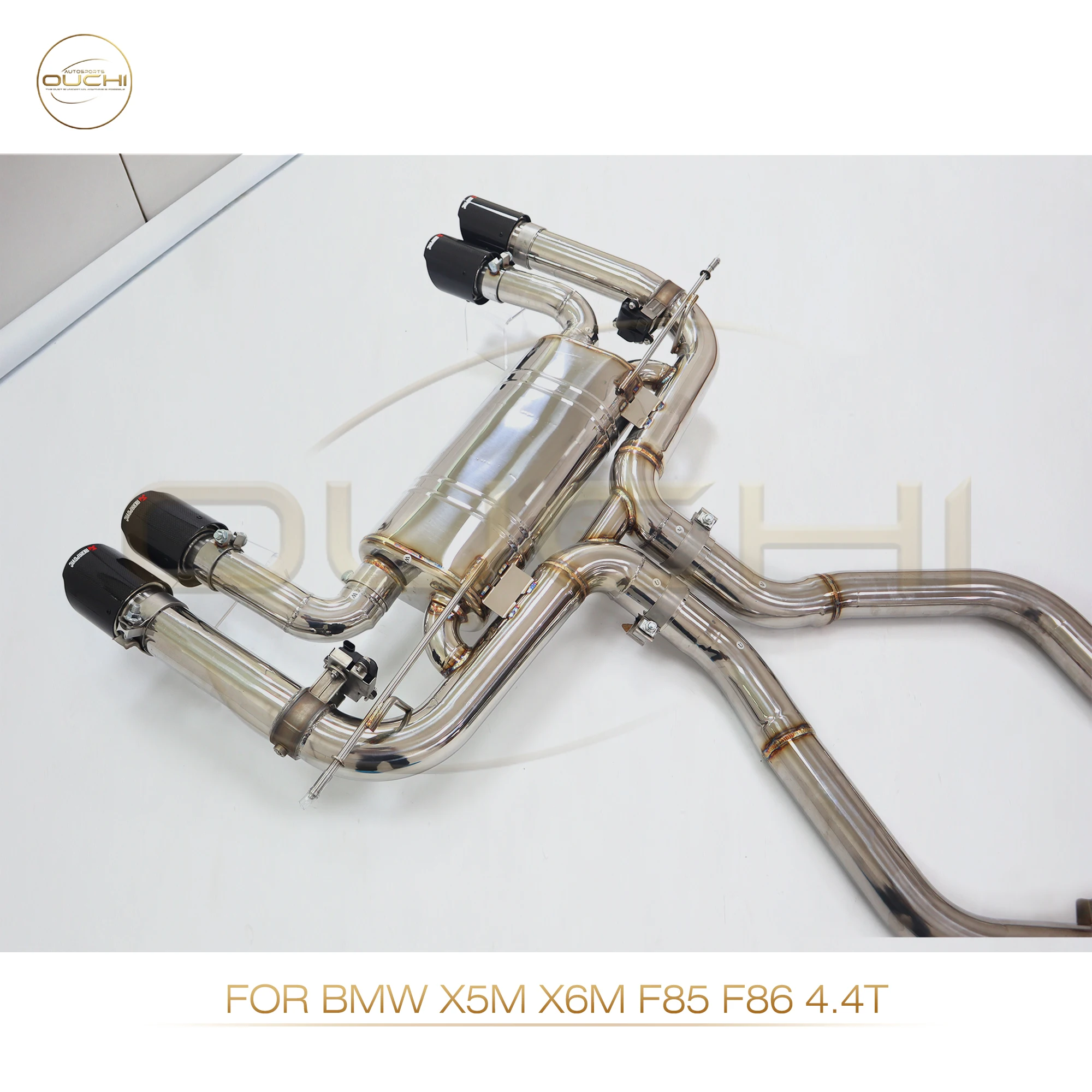 OUCHI Stainless Steel Exhaust Catback For BMW X5M X6M F85 F86 2015- 4.4T V8 With Muffler Valves Exhaust Pipes System
