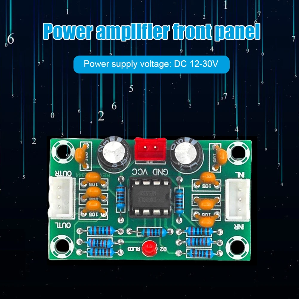 XH-A902 NE5532 Digital Audio Front Amplifier Board DC 12V-30V Audio Preamplifier Board Wide Voltage