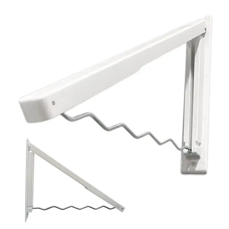 

Wall Mounted Clothes HangerPunch Free Foldable Drying Rack 20 Pound Load Bearing Wavy Design Coat Rack for Hotel Hostel Wardrobe