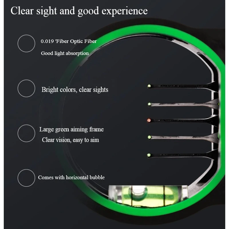M1 Five Pin Sight Archery Equipment with Four-way Adjustable Sight Precise and Independently Adjustable Accuracy Easy To Use