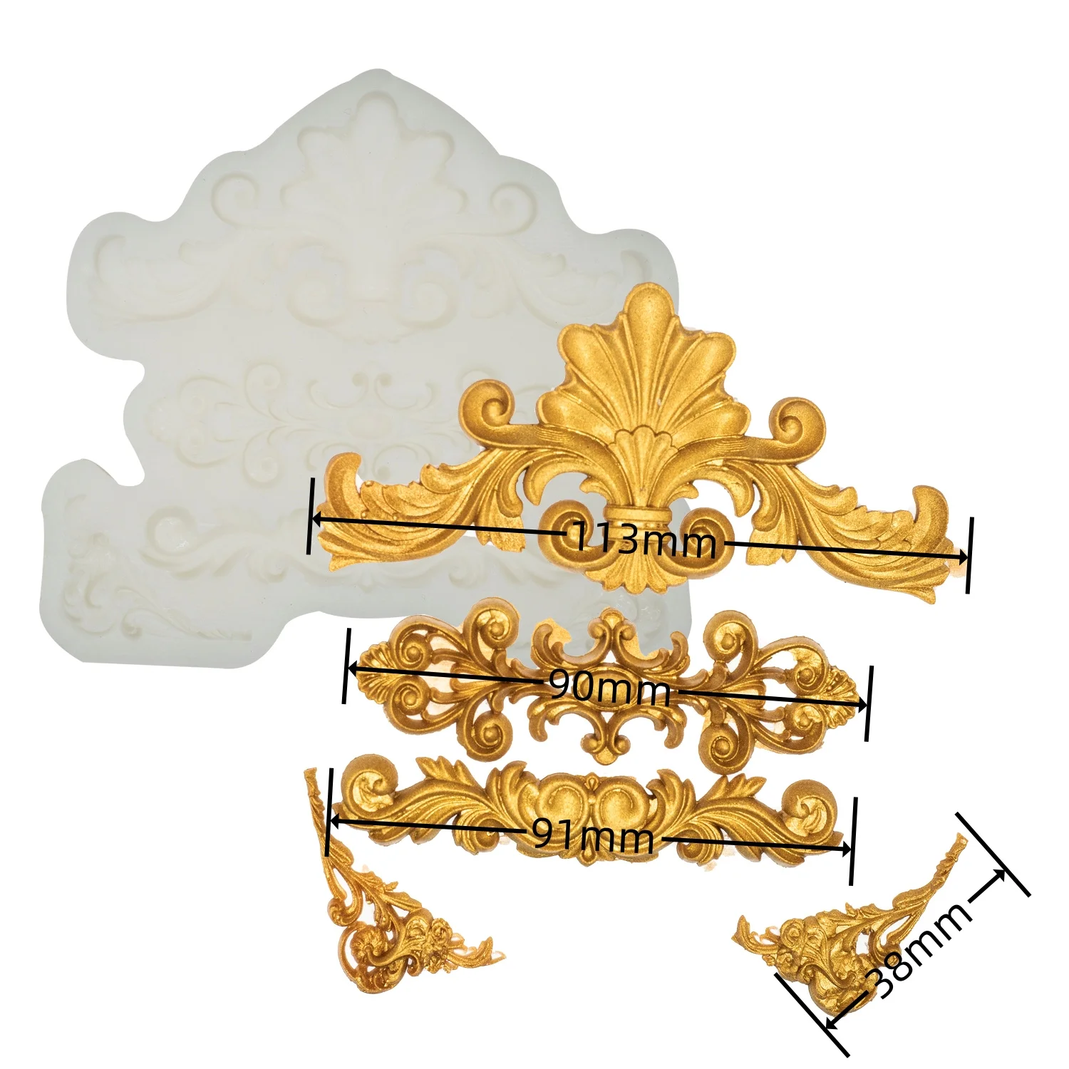 

Relief Lace Cake Border Silicone Molds, DIY Fondant Cake Decorating Tools, Chocolate Gumpaste, Polymer Clay, Candy Moulds