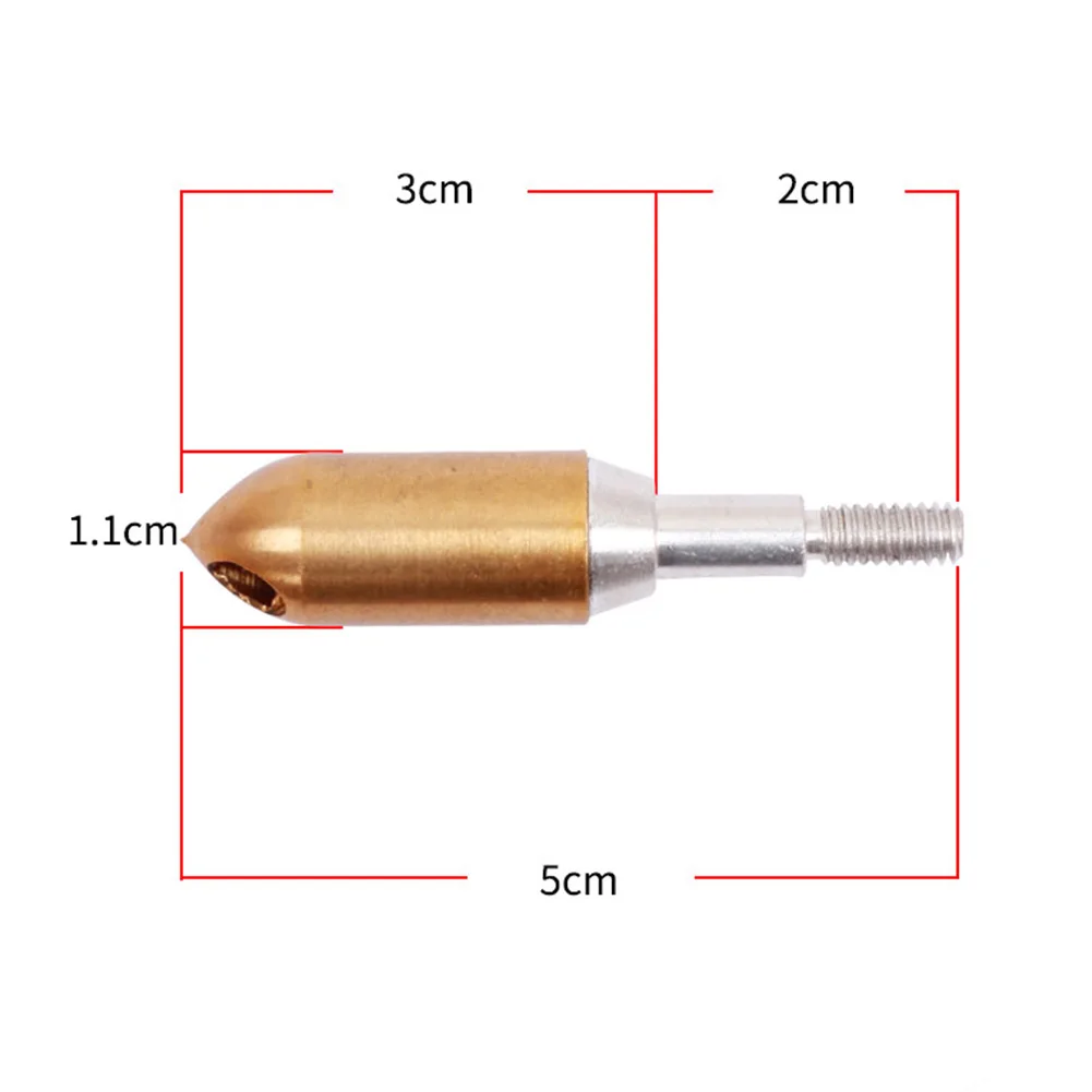 6/12PC Hunting Arrowheads Points Whistle Copper Broadhead Arrowhead Screw On Archery Arrow Tip Point Broadheads Archery Practice