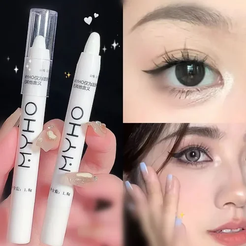 글리터 하이라이터 펜, 방수 진주 광택 매트 화이트 실버 다이아몬드 브라이트닝 누에 아이섀도우 스틱 페이셜 메이크업 8
