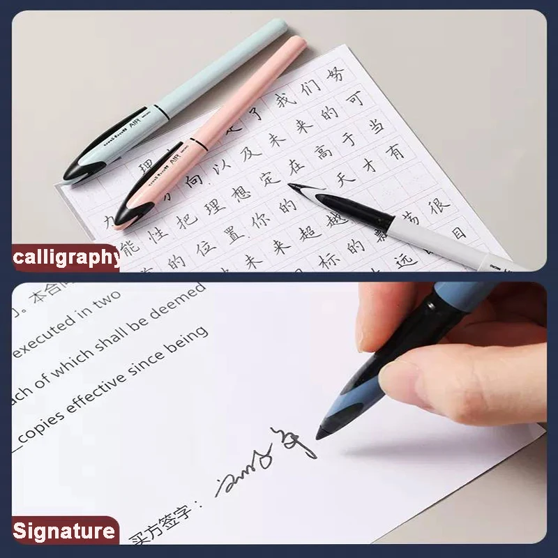 Uniball Calligraphy Brush Advanced Free Ink Control Gel Pen, UBA 188 Air Sign Pens for Fast Writing Handwriting Practicing Draft 5