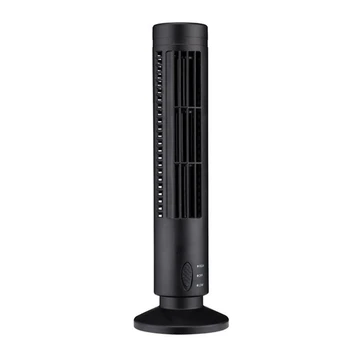 미니 휴대용 타워 저소음 블레이드리스 2 단 선풍기, USB 전원