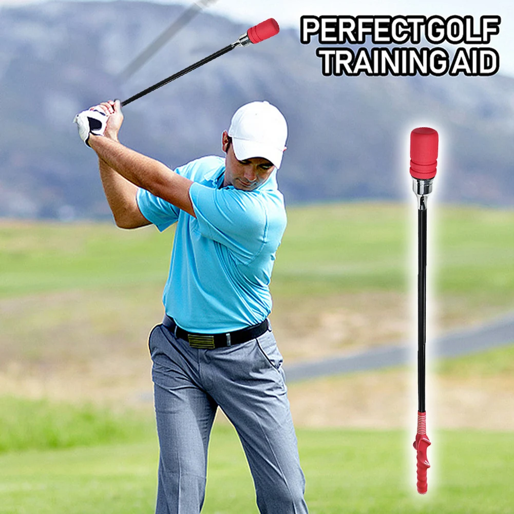Golf Swing Trainer Golf Swing Training Aid Ergonomic Golf Grip Trainer Non Slip Handle Golf Practice Stick for Chipping Hitting