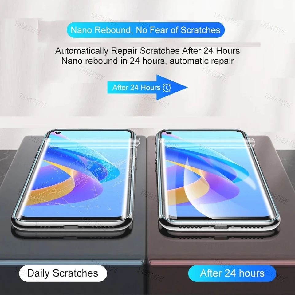 2 Films Protection Hydrogel Pour OPPO Reno 6Z/Find X5 Etc. – Transparent, Anti-rayures