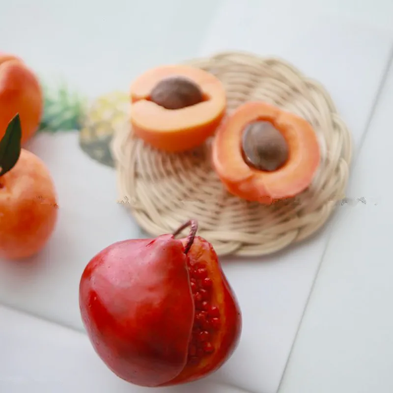 3D Apricot Fruit Candle Silicone Mold Form Handmade Resin Clay Crafts Cake Decorating Tools Plaster Mould Candle Making Supplies