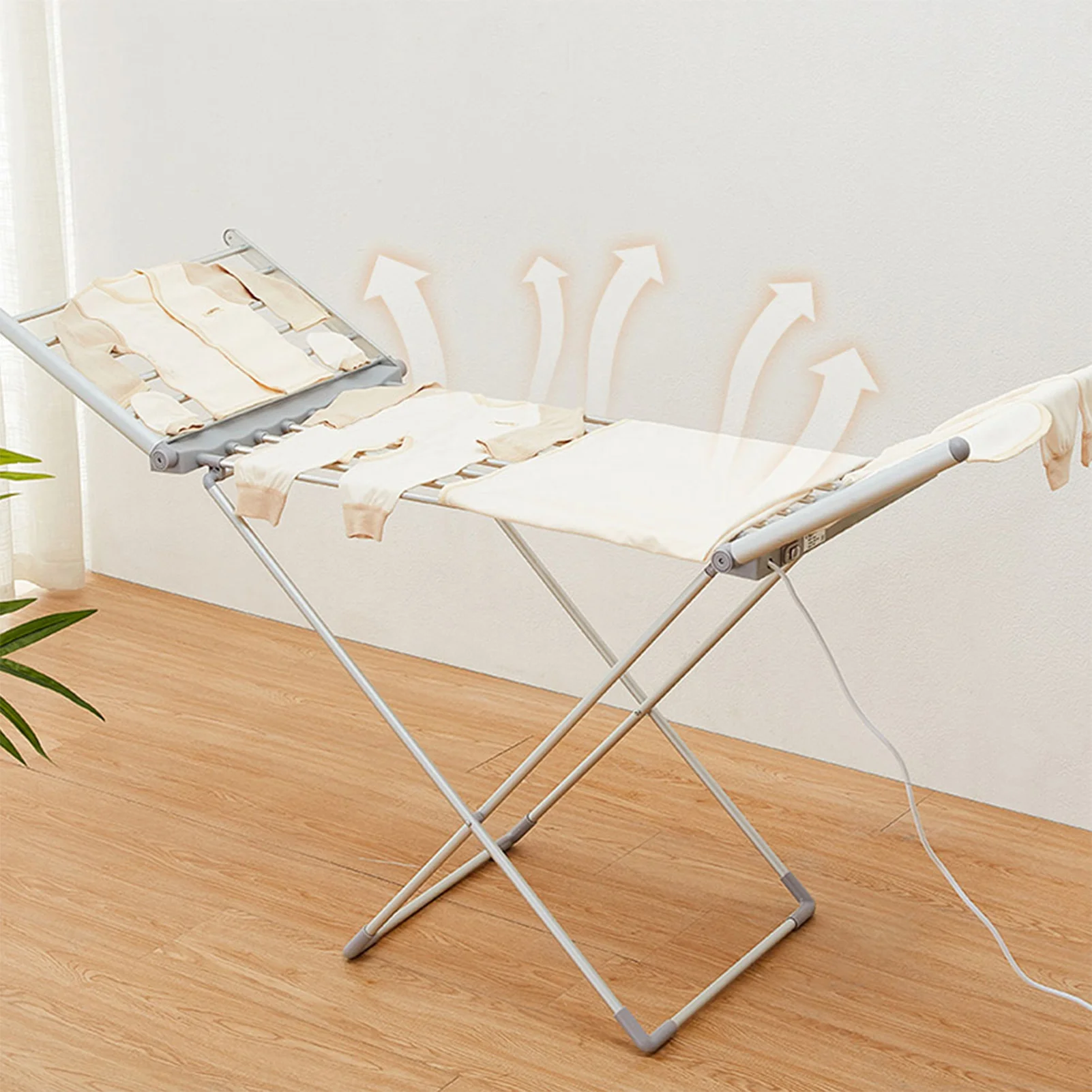 220V Electric Clothes Dryer Portable Folding Drying Rack Clothes Drying Machine Aluminum Alloy Constant Temperature 4