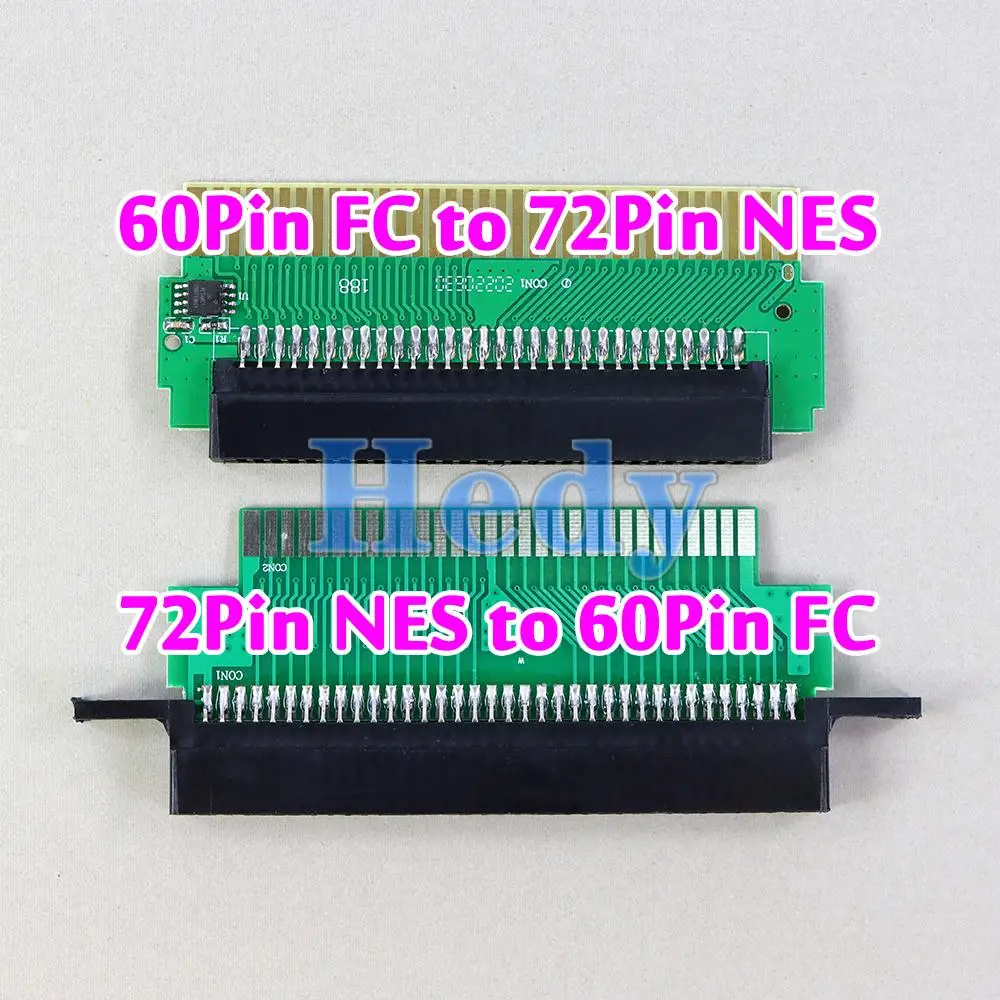 1 Pz Per Famicom Fc 60 Pin A Nes 72 Pin Fc Adattatore Convertitore Pcb Con Chip Ic Installato Scheda Adattatore Scheda Di Gioco 72 Pin A 60 Pin