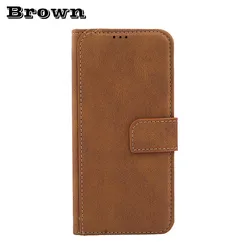 Leather Wallet Case - Universal Design for ZTE Blade A31 (Brown)