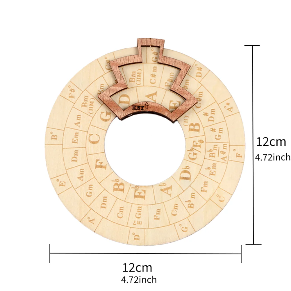Wooden Circle of Fifths Melody Tool: Music Theory Guide and Gift