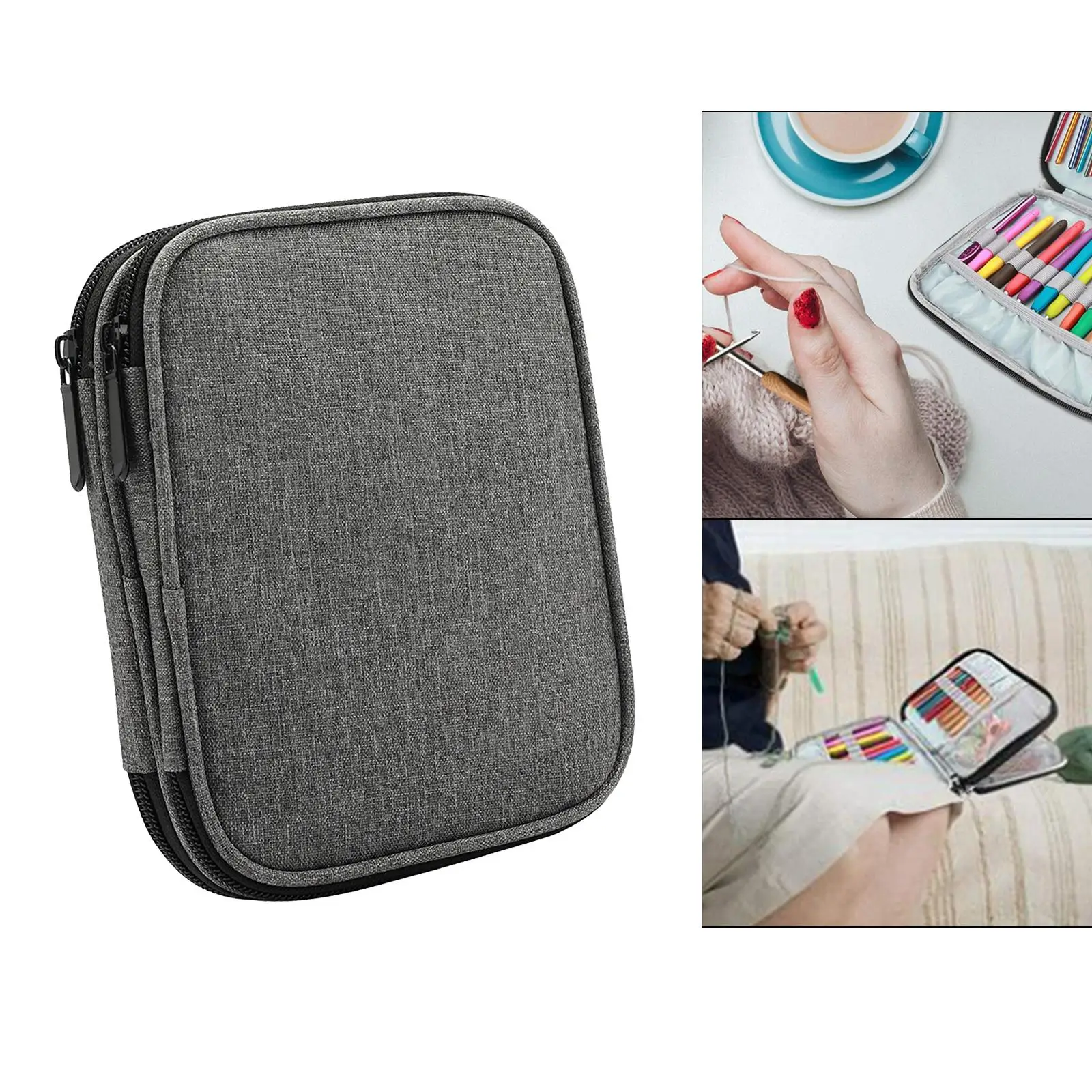 Portable Organizer Case Bag for Circular Knitting Needles Crochet Hooks Oxford fabric Durable Storage Bags for Sewing Tool knitting tool organizer