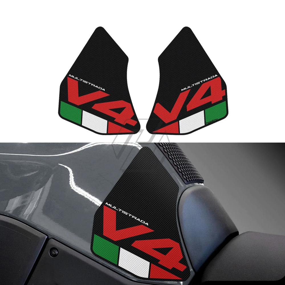 For Ducati Multistrada V4 1100 Sport 1100S Motorcycle Anti slip Tank Pad 3M Side Gas Knee Grip Traction Pads Protector Sticker motorcycle for cfmoto cm moto 800mt 800 mt touring explore edition sport adventure protector stickers decals trunk luggage cases