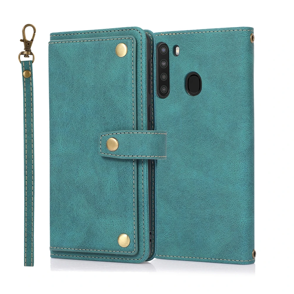 Leather Wallet Phone Case with Strap - Sleek & Stylish Design