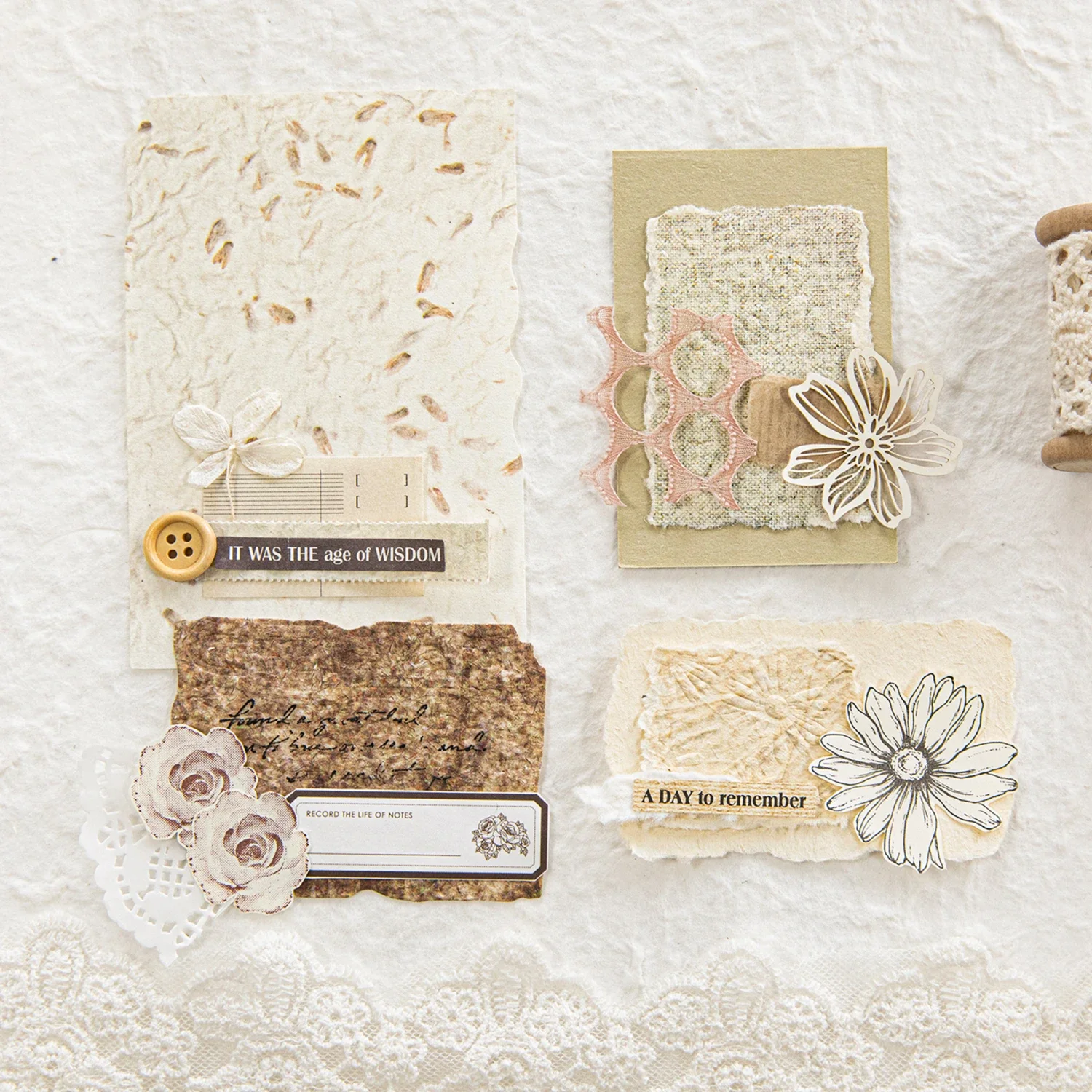 Journamm 28pcs/pack Vintage Special Paper DIY Scrapbooking Collage Materials Decor Junk Journal Aesthetics stationery Paper 6