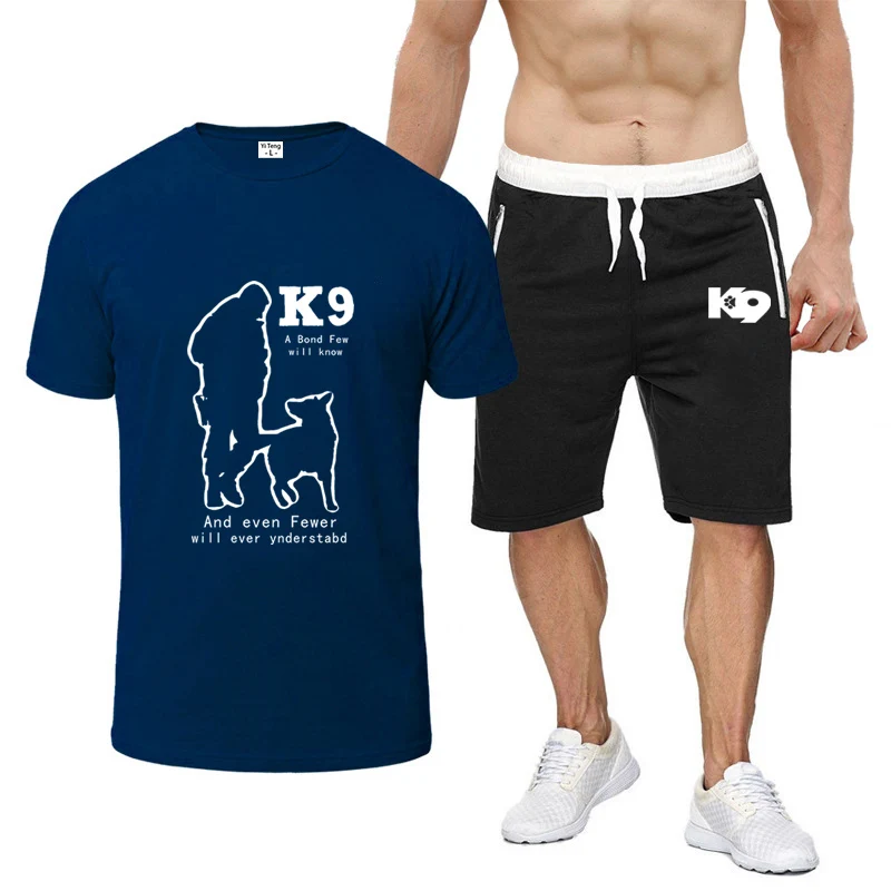 TRAINER K9 Team K9 Unit Malinois 2023 Summer Men High Quality New Eight Color Short Sleeved Suit Casual Comfortable Fashion set