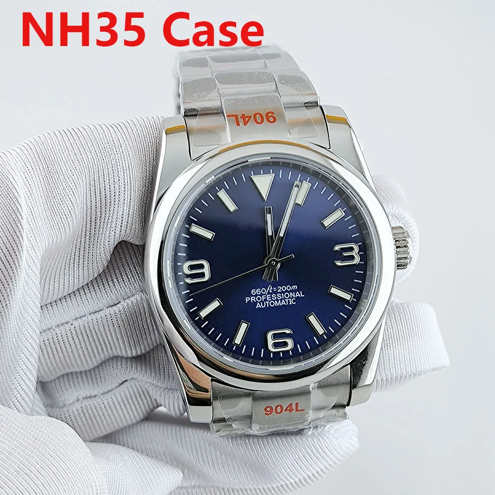 

NH35 Case Stainless Steel Case Men's Automatic Mechanical Watch Sapphire Glass Waterproof Watch Suitable for NH35/NH36 Movement