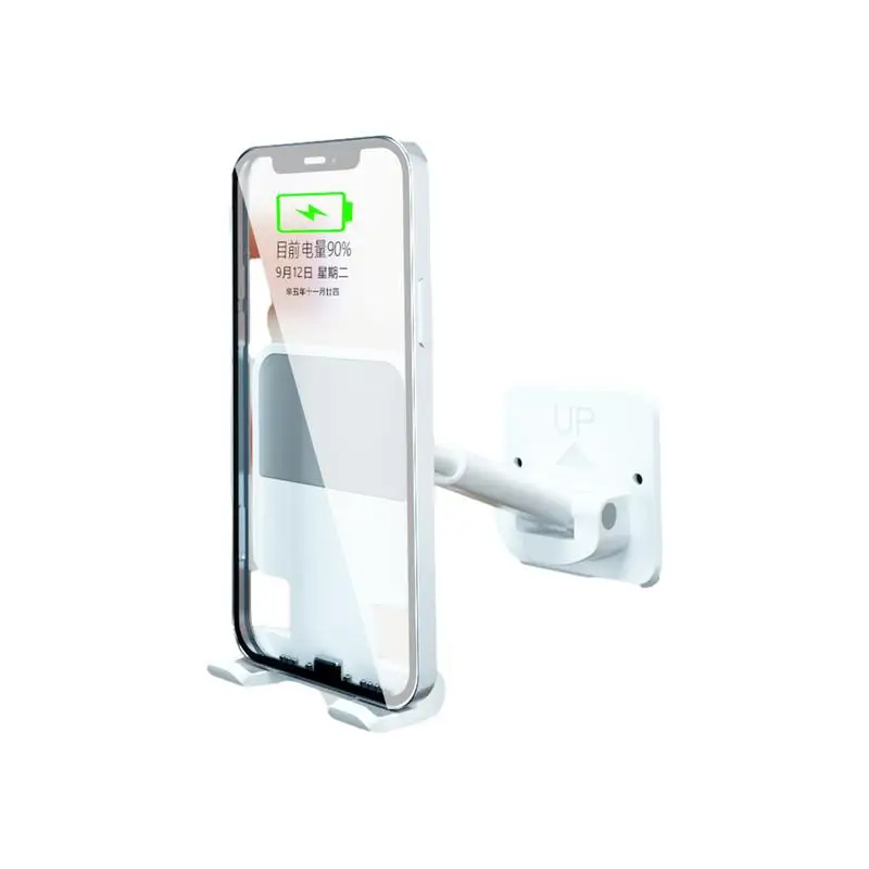 

Wall Mount Phone Holder Adjustable Cell Phone Stand Adjustable Phone Holder Bracket Up And Down For Bathroom Kitchen Bedroom