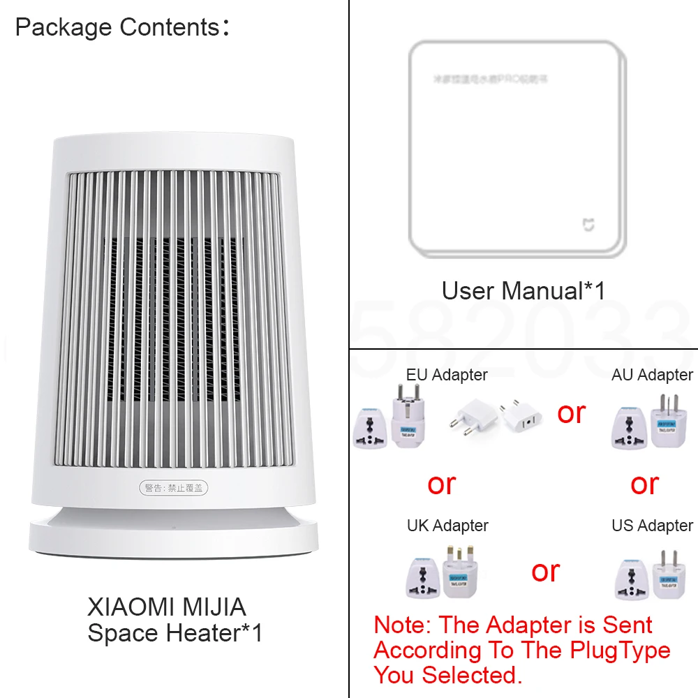 سخان مساحة XIAOMI MIJIA، سخان صغير لغرفة التسخين ا...