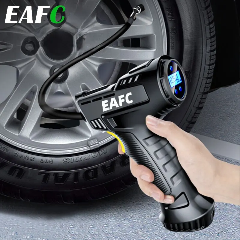 120W Handheld Air Compressor Wireless/Wired Inflatable Pump Portable Air Pump Tire Inflator Digital for Car Bicycle Balls air pump