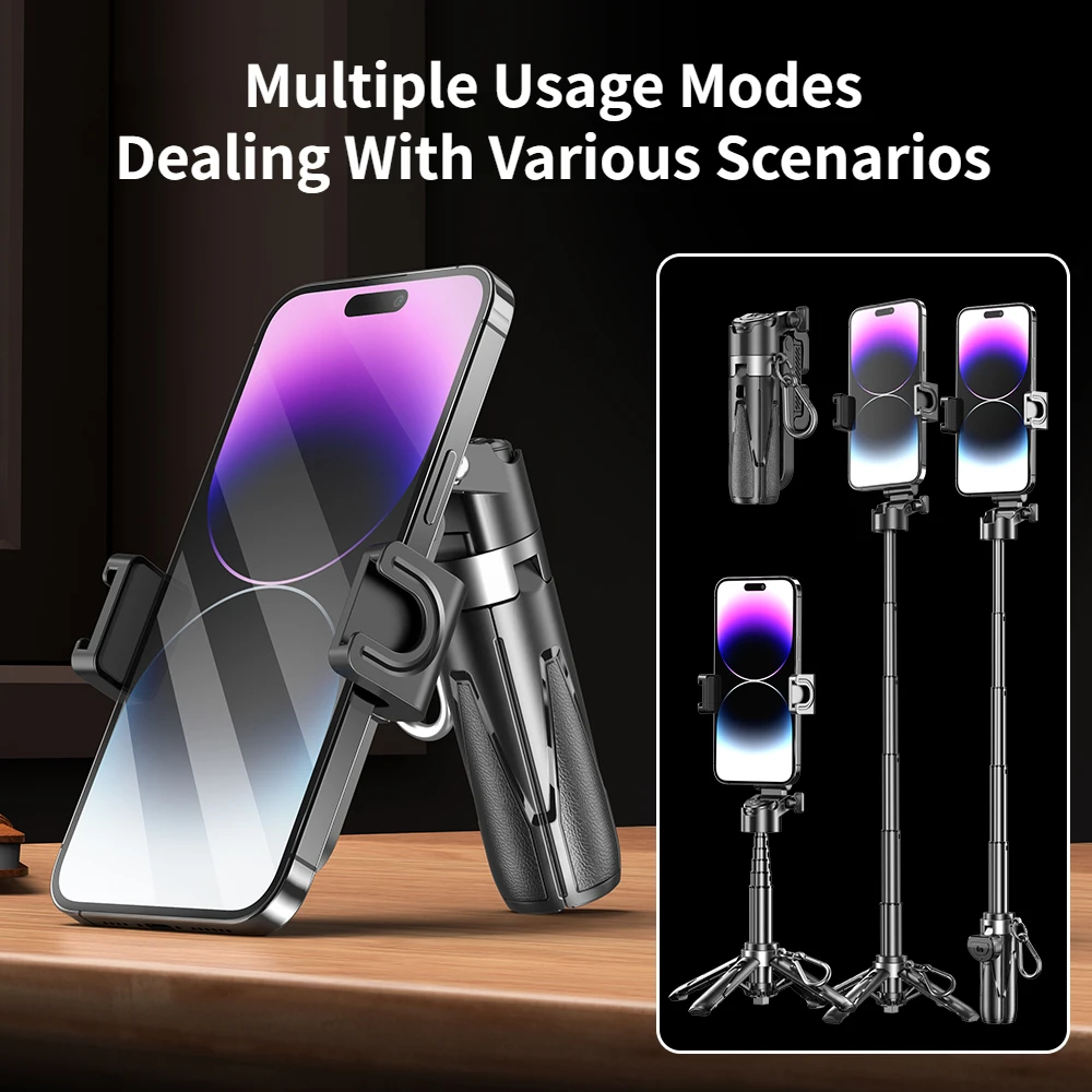 Selfie stick tripod selfie stick sports camera selfie stick cell phone selfie stick smartphone selfie stick phone selfie tripod Portable P15 Selfie Stick Tripod 3 in 1 Phone Stand with Detachable Remote Multifunctional Tripod for Vlog Tourism Take Pictures