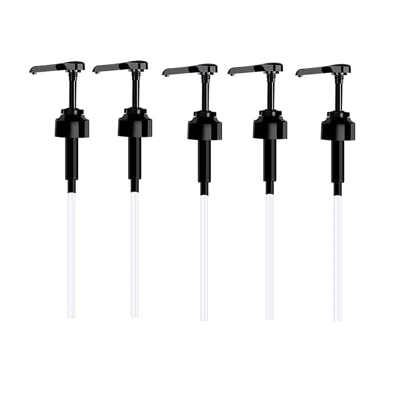

5Pcs Coffee Liquid Dispenser Syrup Pump Kitchen Accessories for Syrup Juice Bottle Soap Dispensers Pump Black