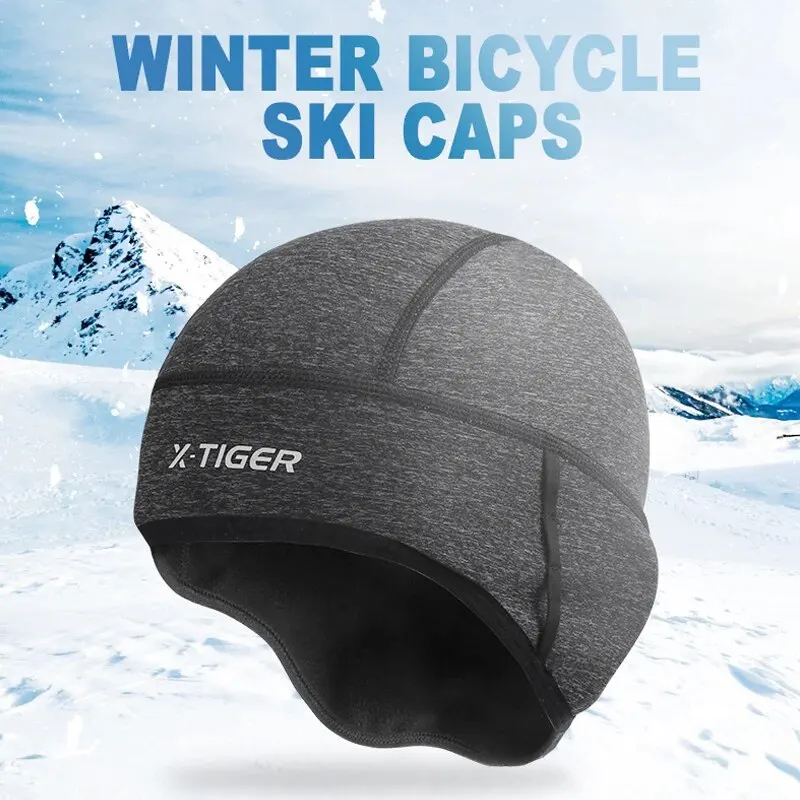 X-TIGER Windproof Cycling Cap Winter Thermal Skiing Motorcycle Hat Men Women MTB Cycling Headwear Running Skiing Accessories 2