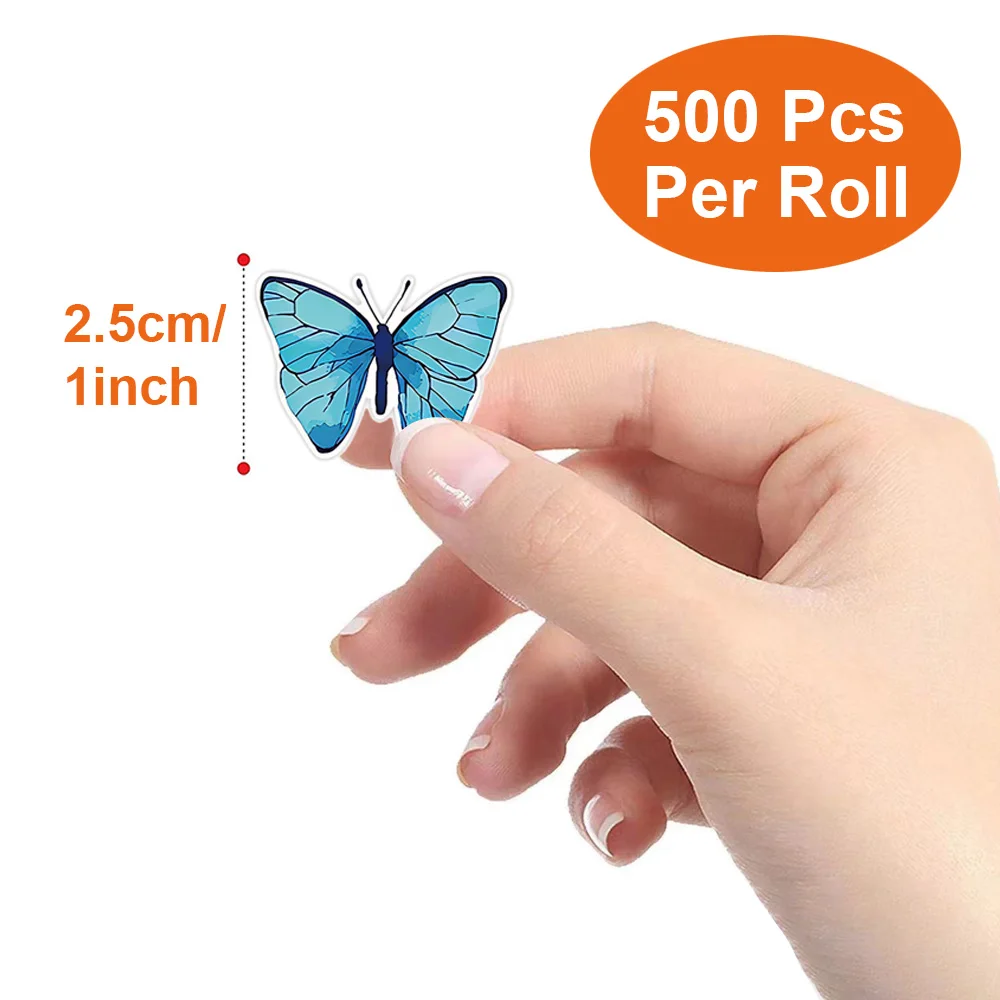 Colorful Butterfly Flower Stickers - 8 Unique Designs for Party Decorations and Scrapbooking