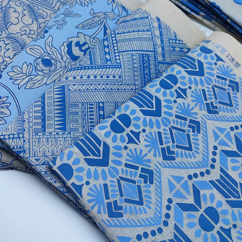 Creative Ceramic Decals Blue and White Porcelain Ceramics Clay Transfer Paper DIY Pottery Handicrafts Coloring Tool 1PCS