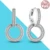 925 Silver Charm Double Hoop Earrings Fit Original Brand Charms Diy Fine Jewelry Women Gift For Fine Earring Making 25