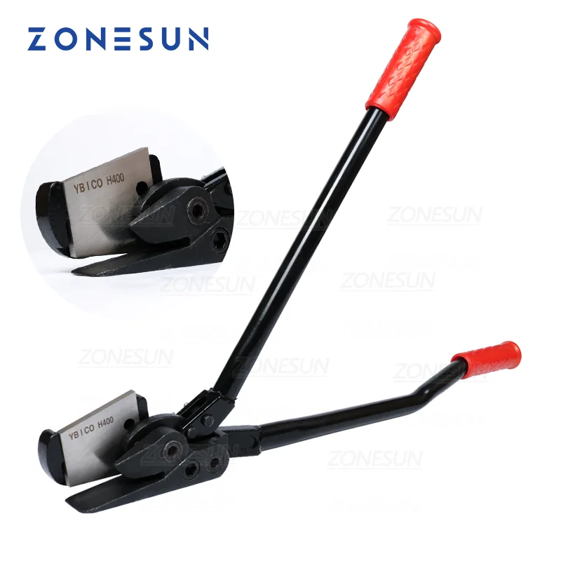 

ZONESUN длинный ручной H400 металлический ножничный стальной резец для обвязки железного ремня ножничный резец для обвязки из карбида вольфрама