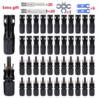 400/200/100/40/20/10 Pcs Photovoltaic Solar Connector Kit 1000V 30A Panel Solar Connectors for PV/MC Cable 2.5/4/6mm2 1