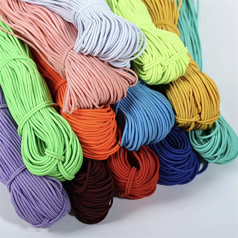 10pcs/1meter 2.5mm 32 Colors High Elastic Round Elastic Band Cord Elastic  Rubber For Clothing Sewings DIY Hair Cord Accessoriess - AliExpress