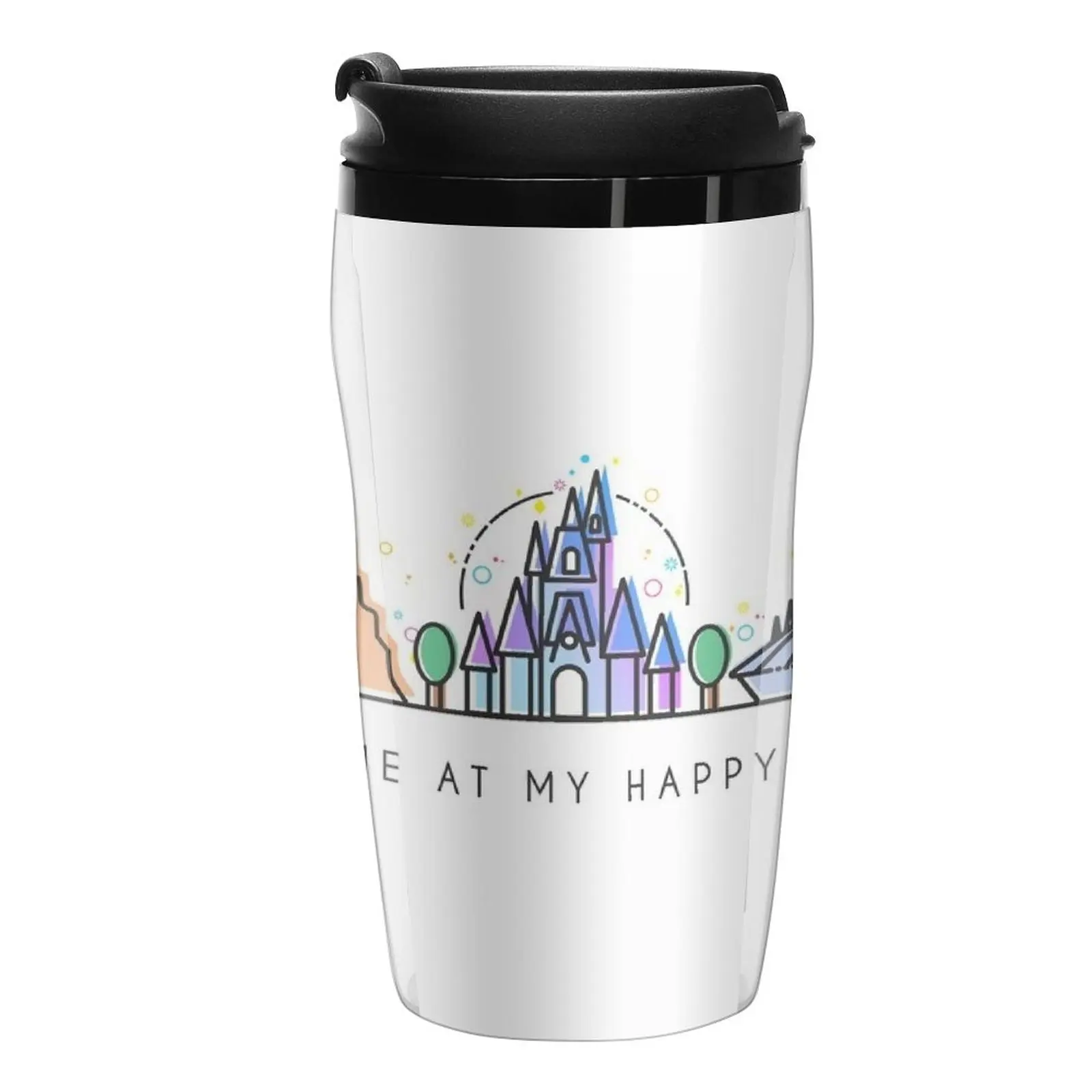 

Meet me at my Happy Place Vector Orlando Theme Park Illustration Design Travel Coffee Mug Cup Of Coffee Cofee Cup Cups Coffee