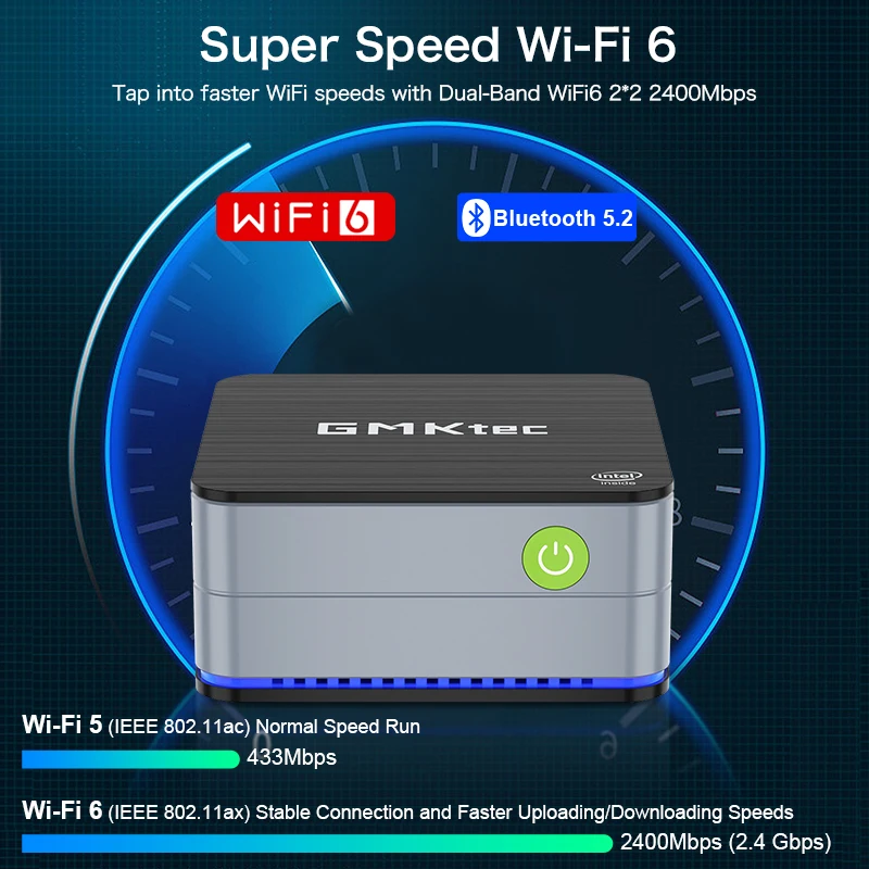 GMKtec G2 Mini PC Windows 11 Pro Intel 12th Gen Alder Lake N100 Mini PC DDR5 12GB RAM 512GB ROM WiFi 6 BT5.2 Desktop Computer 4