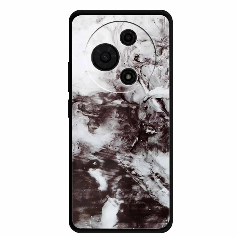 Gradient Marble Painted Silicone Phone Case - Shockproof Soft Cover
