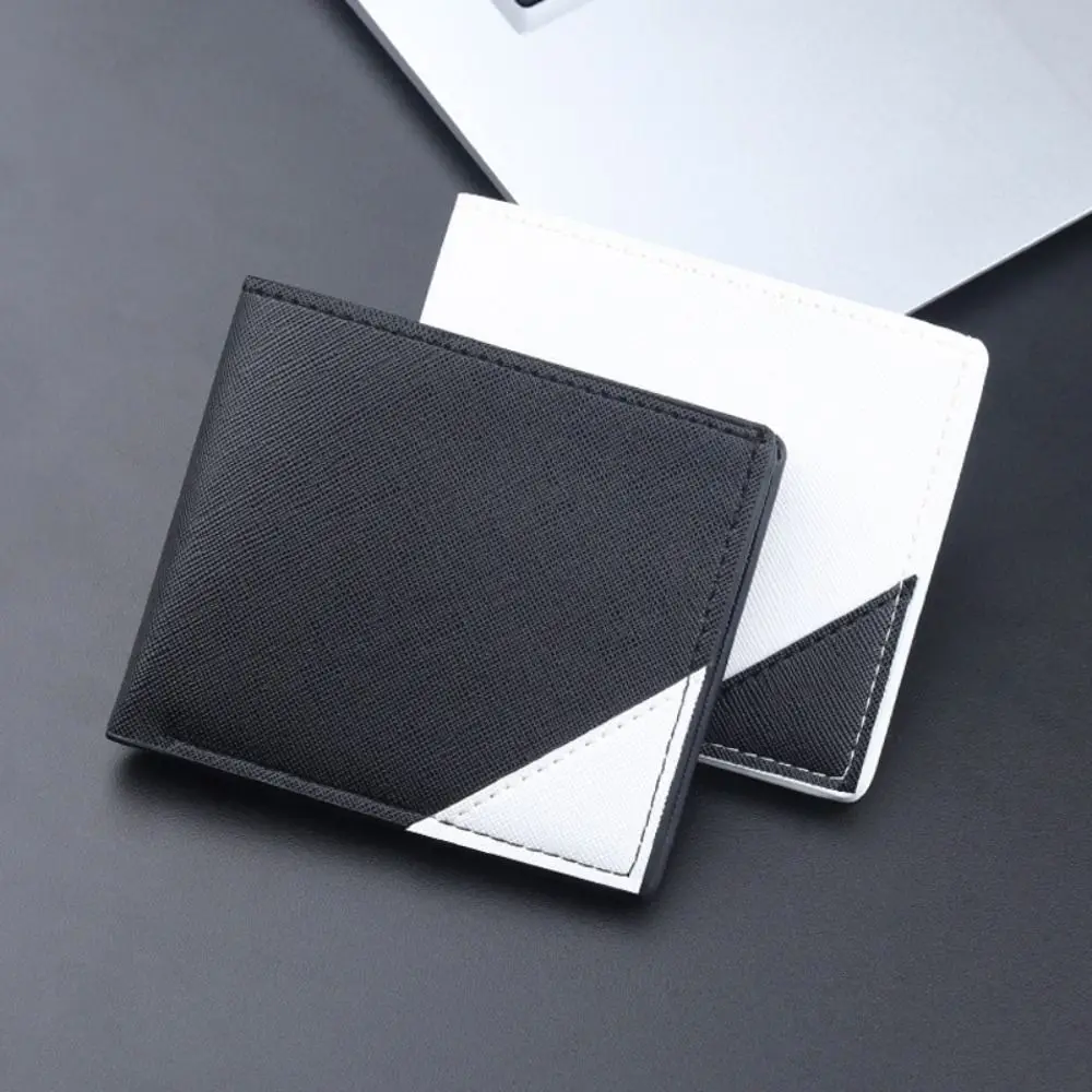 

Classic Three Fold Purse Portable Multi-position Ultrathin Card Holders Multi-function Durable Male Leather Purse Travel